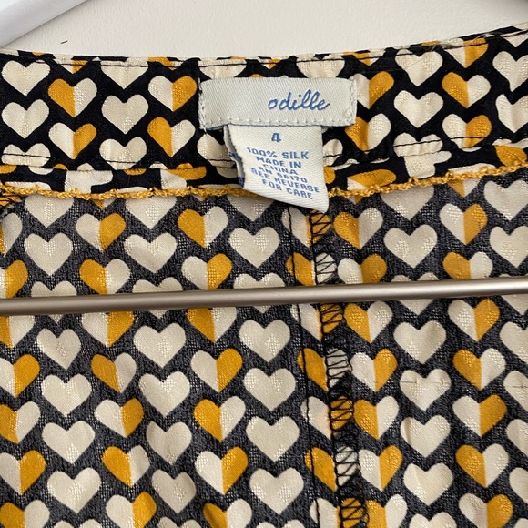 Anthropologie Odille Heart Silk Top - Picture 3 of 4